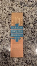Vintage Eagle Turquoise Electronic Graphite Drawing Pencil H Box Of 8 Unsharpen