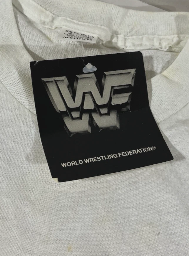 Camiseta 1985 WWF HULK HOGAN WRESTLEMANIA CON ETIQUETA RARA 1985 Y BANDANA DE LUCHA LIBRE MEDIANA Foto 4 de 4