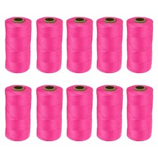 10PCS Solid Braid Nylon Rope 3/50 Inch 1000 Ft Utility Flag Pole Rope Pink