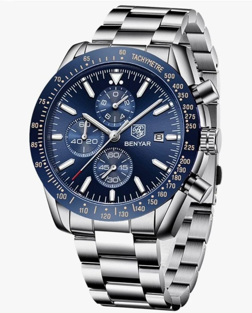 Orologio da uomo BENYAR Top Brand di lusso in acciaio pieno da lavoro orologio al quarzo da uomo casual impermeabile orologi sportivi orologio Relogio Masculino  1511
