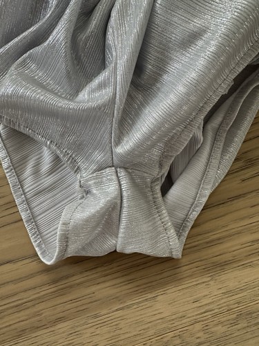 Lola + The Boys Girls Silver Metallic Ruffle Skort Skirt Size 4 - Picture 4 of 9