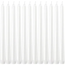Dripless Taper Candles - Unscented White Candles Bulk - Candle Sticks Long Bu...