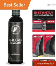 Black Plastic Trim Restorer 4 Oz UV Protectant Scratch Concealer Durable