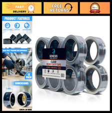 Heavy Duty Clear Packing Tape - 12 Rolls, 1.88" x 60 Yards, Ideal for Shipping 