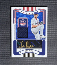 2024 USA Stars & Stripes Josh Hartle GOLD INK Collegiate PATCH AUTO RELIC #d /50