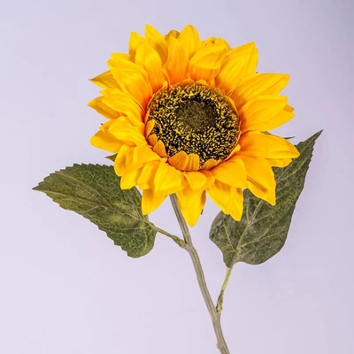 artplants Künstliche Sonnenblume, gelb - orange, Ø 13cm, 63cm - Bild 1 von 4