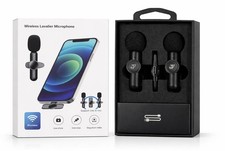 TOORS Microfono Lavalier Wireless per Smartphone – 2 Microfoni Clip Senza Fili c