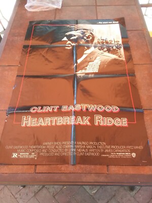 Heartbreak Ridge Poster Vintage Original Heartbreak Ridge 1986 One Sheet Movie Poster 27x40 ...
