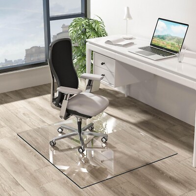 Azadx Office Chair Mat For Hardwood Floor 36 X 48'', Clear Desk Chair Mat For Wood Floor Heavy