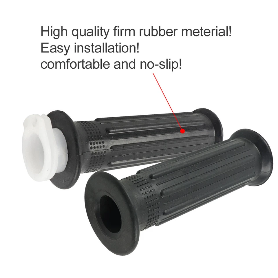 Nuevas empuñaduras acelerador de goma 7/8" manillar negro motocicleta bicicleta de calle Foto 3 de 4
