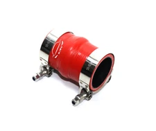 4-Ply Reinforced 2" ID Hump Straight Coupler Silicone Hose + T Bolt Clamp RED