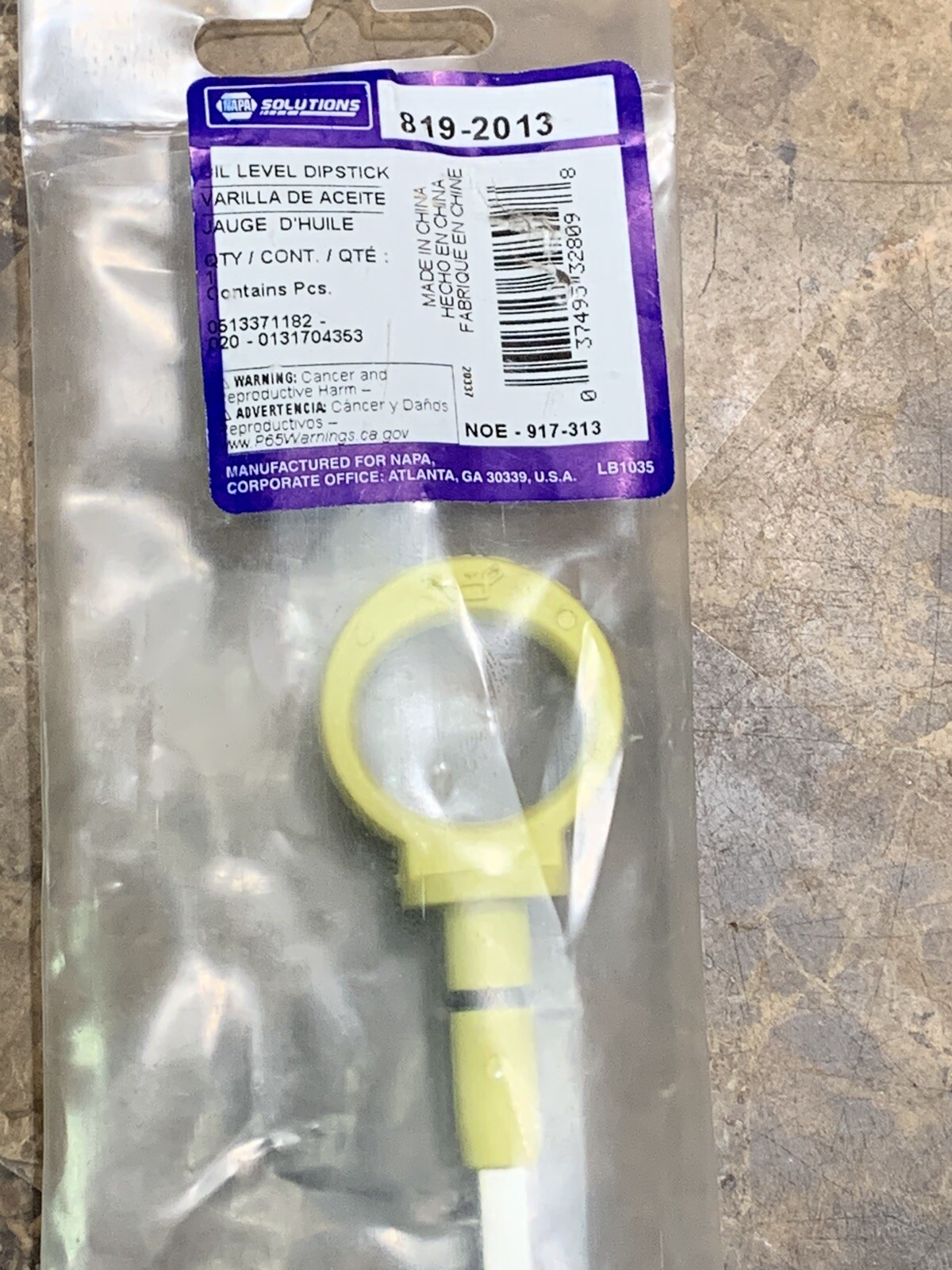 Pack of 1 Napa Solutions 8192013 Engine Oil Dipstick 37495328098 eBay