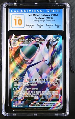 Pokémon Chilling Reign ICE RIDER CALYREX VMAX 046/198 CGC 10 (5063