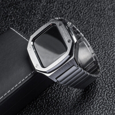 Fr Apple Watch 8 7 6 5 Magnetic Mod Kit Armor Protect Case Band Strap Cover 45mm