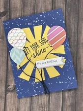 Stampin’ Up Birthday Card Kit - Balloon, Colorful, Let Your Soul Shine, Sunshine