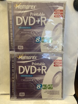 Memorex Blank Printable Dvd+R (2) | eBay