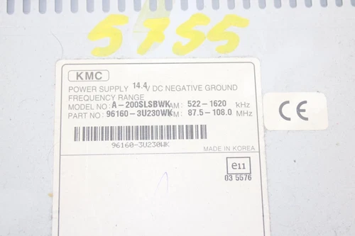 961603U230WK Sistema Audio/Radio Cd para KIA SPORTAGE (SL) Concept 4x2 1542148 - Imagen 5 de 10