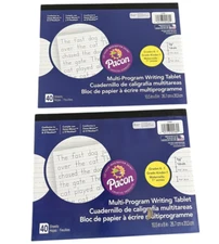 Pacon PAC2480 Multi-Program Handwriting Tablet 5/8" Ruled Long Way - Lot of 2