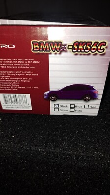 Nitro BMWx-SK56C: Mini Car, 6'' Portable Digital HI-FI Multimedia Speaker - Black