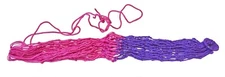 Large Small Hole Slow Feed Hay Bag Purple & Pink Lot of 2