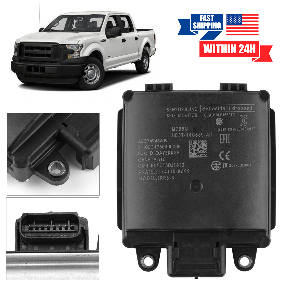 Sensor Blind Spot Monitor Alert Radar Unit For Ford F150 F250SD - Foto 5