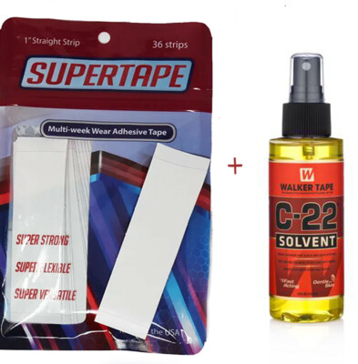 SPARSET 36 Supertape Strips + C22 Walker Tape Entferner Löser Toupet Perücke