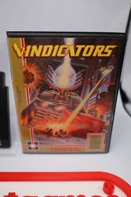 NES Nintendo Game VINDICATORS - In Custom BitBox Display Box! Tengen Black Cart!