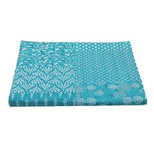 Indian Hand Block Floral kantha Quilt Blanket Cotton King Size Bedspread Throw