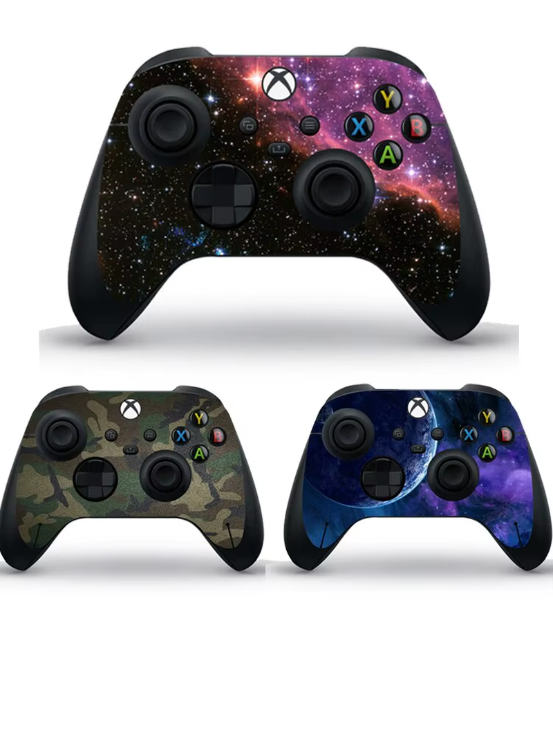 Xbox Series X S Controller Skin Sticker Decal Vinyl Wrap Purple Black Gaming-image