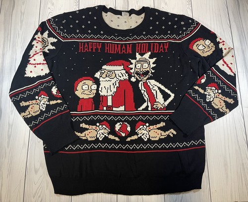 Ugly Christmas Sweater Rick and Morty 