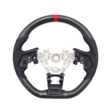 REVESOL Real Carbon Fiber Red Ring Sport Steering Wheel for 2022-2025 SUBARU WRX