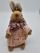 Vintage Stuffins Plush Rabbit Stuffed Animal Cottage Core Girl Bunny 