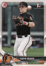 Lot of (100) 2018 Bowman Draft CADYN GRENIER 1st Rookie Card #BD-134 Orioles