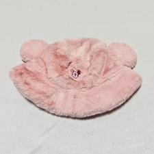 Tokyo Disney Resort Mickey Ears Fluffy Bucket Hat Pink Japan Used