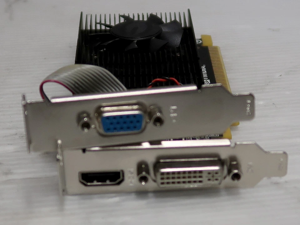 GeForce GT 730, 1GB DDR3, 128 BIT, HDMI, DVI, VGA, EVGA, Low Profile, WORKING - Image 2 of 4