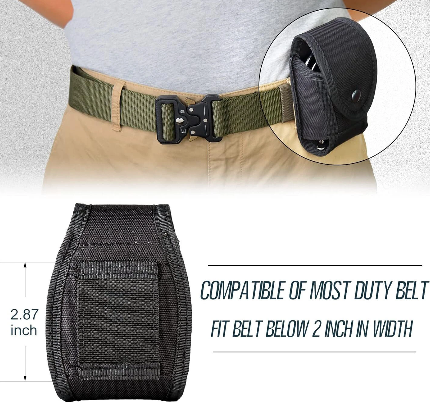 Handcuffs Case Law Enforcement Handcuffs Holder Pouch Loop Belt Case Holster - Picture 6 of 11