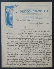 Invoice BELGIUM 1942 BRUSSELS DEDECKER-SON ARCHITECT illustrated 56