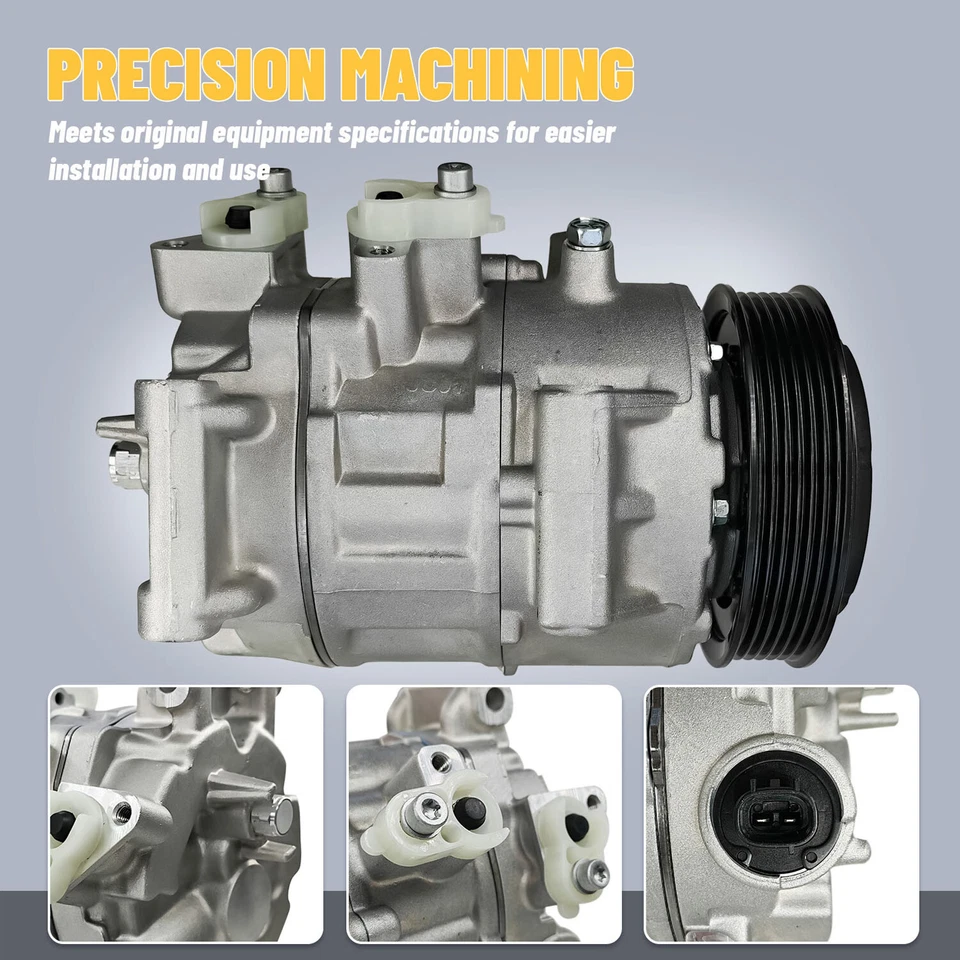 AC Compressor for Toyota Camry Highlander RAV4 Lexus NX200t NX300 w/ Clutch ZC - Image 3 of 4
