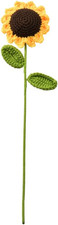 Crochet Flowers Handmade Knitted Sunflower Artificial Single Flower Bouquet Gift