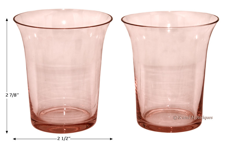 Fostoria Fairfax Rose Set of 2 Crab Meat Liners for June & Versailles Icers
