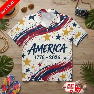 Limited Edition USA 250 Years Celebration Hawaiian Shirt | 1776-2026