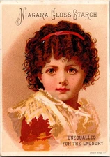 Antique Victorian Trade Card - Niagara Gloss Starch  
