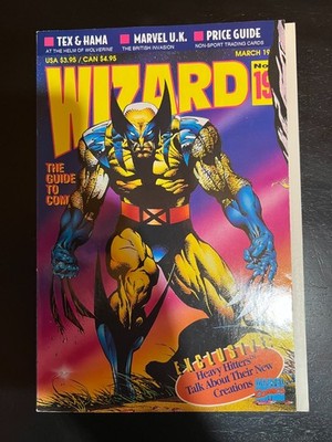 Wizard The Guide To Comics #19 March 1993 Wolverine Cover Marvel UK Price Guide