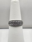 Vintage 925 Sterling Silver Multi-Row Domed Marcasite Ring. Size 6.75. — photo 1