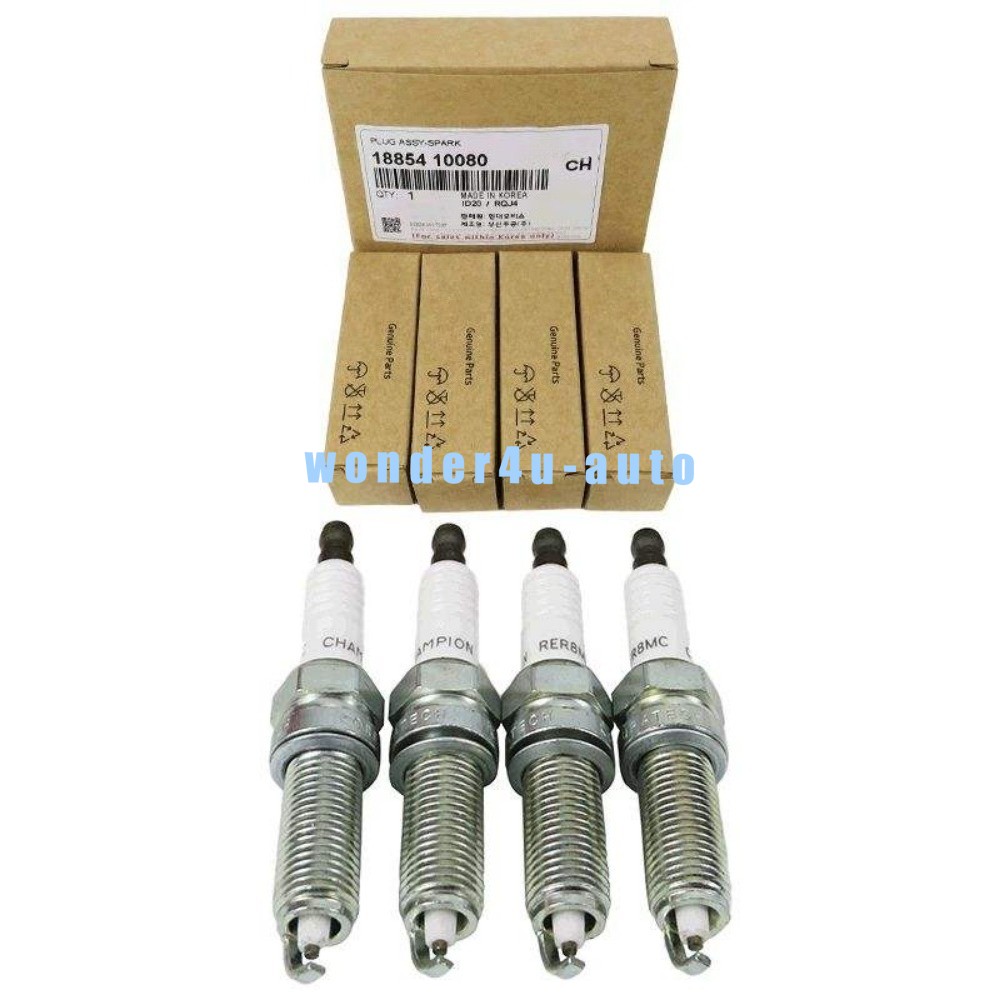 4pc Spark Plugs 18854-10080 For Hyundai Accent Elantra 2009-2017 Kia Soul 2.0L