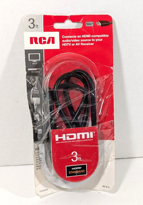 RCA 3 ft HDMI Cable Connects HDMI Compatible AV To HDTV/AV Receiver VH3HHR 2012