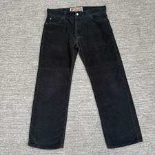 Levis Low Loose 549 Pants Men 36x30 Black Retro Cords Corduroy Straight Leg Y2K
