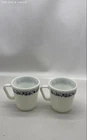 Pyrex Old Town Blue Coffee Mug Set 2 Piece 1410 Blue Floral Vintage