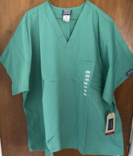 Cherokee Workwear 4777 Unisex Scrub Top XL SGRW Surgical Green NWT Classic VNeck