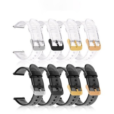 Clear Silicone Watch Strap Band Smart Bracelet Wristband 20 22mm Quick Release